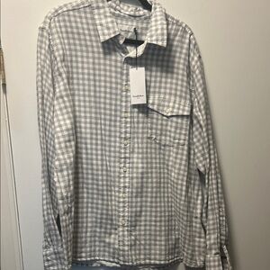 Goodfellow & Co Light Gray Plaid Men's Shirt